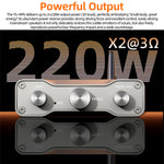 YS Audio YS-HM5 Bluetooth Digital Amplifier 2x220W 2.0 Channel TPA3251 SNR ≥98dB 20Hz-20KHz Bluetooth/USB/AUX 2-8Ω DC24-36V Hi-Fi Amp