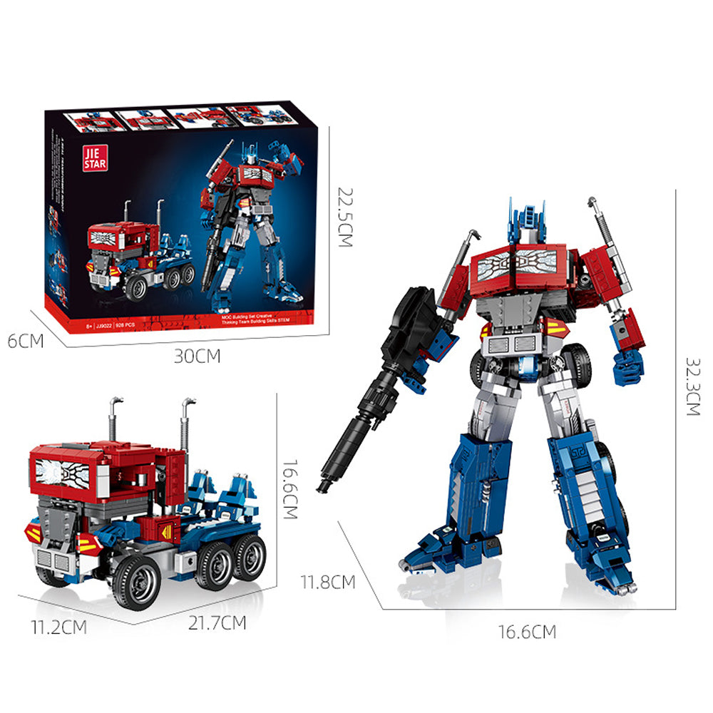 LinkMejor JJ9022 2in1 Transformer Robot Mecha Series Building Blocks Commander Truck Deformation Action Robot Puzzle Toys For Adult Gifts