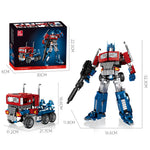 LinkMejor JJ9022 2in1 Transformer Robot Mecha Series Building Blocks Commander Truck Deformation Action Robot Puzzle Toys For Adult Gifts