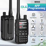 LinkMejor MINI5 Walkie Talkie 2200mAh Battery 999 Channels Type-C Fast Charging bluetooth APP Programming NOAA Weather Alert Emergency Two-Way Radio