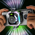 HK-5 Pro Semiconductor Phone Cooler Magnetic/Clip On AI Smart 3 Speed Cooling Real Time Temp Display RGB Light Gaming Radiator