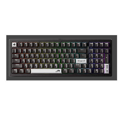 MonsGeek M2 V5 VIA CNC Aluminum Mechanical Keyboard Three-mode Gasket Structure RGB Backlight 8000mAh Battery PBT Dual-color Injection Keycaps 98-Keys Gaming Keyboards
