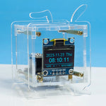 DC5V ESP8266 DIY Electronic Kit Mini Clock Kits OLED Display with Shell DIY Soldering Project