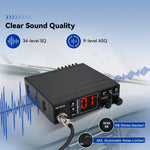 LinkMejor MB63A CB Car Radio 12/24V Power AMFM 40 Channels Emergency 9/19 Long Range Professional Communicator Compact Mobile Radio Station