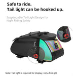 LinkMejor 4L Bicycle Pannier Bag Multi-Purpose Wear-resistant Bike Rear Rack Bag Night Reflective Cycling Camel Bag for MTB