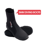 LinkMejor 5MM Diving Boots Adult Snorkeling Booties Non Slip Silicone Sole Comfortable Wetsuit Boots for Beach Windsurfing Kayaking