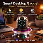LinkMejor Smart Clock WiFi Weather Time Display Crypto Stock Monitor RGB LED Desk Clock Multi Function