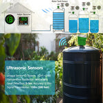 Smart Ultrasonic Water Tank Level Monitor Real Time Depth Temperature Sensor 0-5m Accuracy 0.03m Wireless Signal 500ft Multi Channel LCD Display for Home and Agriculture Tracking