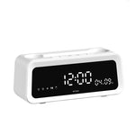 K3 Dual Alarm Clock Speaker Wireless bluetooth 5.4 Speakers with HD Digital Display 57mm Speaker Deep Bass Support TF Card Playback FM Radio Phone Bracket Portable Speakers