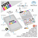 M5Stack M5Paper Color E-Paper Development Board ESP32S3 400x600 4 Inch SPECTRA 6 E-Ink Display Low Power WIFI IoT Development Module