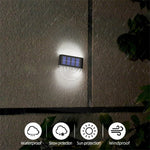 2 Pack Outdoor Solar Lights Fan-shape Waterproof Motion Sensor Fence Light for Garden, Yard, Stairs, Pathway & Courtyard Ambient Lighting