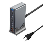 [GaN Tech] Bakeey YMX-800W 800W 10-Port USB PD Charger 2USB-A+8USB-C PD QC Fast Charging Desktop Charging Station EU Plug US Plug for iPhone 16 Pro Max 15 14 13 Pro for Huawei Pura X for Xiaomi 15 Ultra for Samsung Galazy S25 Ultra