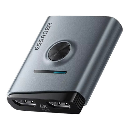 Essager ES-QH02 Bidirectional HD Switcher 2 in 1 Out 4K@60Hz HD-compatible Splitter for PC PS5 Xbox TV Box Monitor Projector HDR 3D Adapter