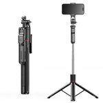 F16 Wireless bluetooth Selfie Stick with Adjustable Tripod Anti-Shake Detachable Stabilizer with bluetooth Remote 1.7m Telescopic 3-in-1 Mobile Phone Camera Stand