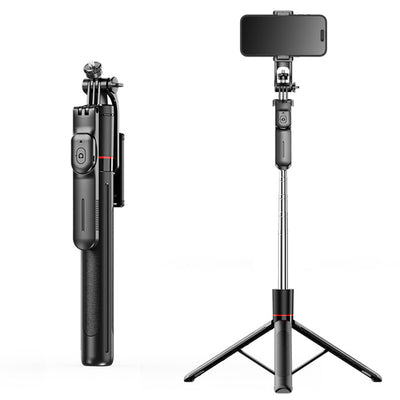 F16 Wireless bluetooth Selfie Stick with Adjustable Tripod Anti-Shake Detachable Stabilizer with bluetooth Remote 1.7m Telescopic 3-in-1 Mobile Phone Camera Stand