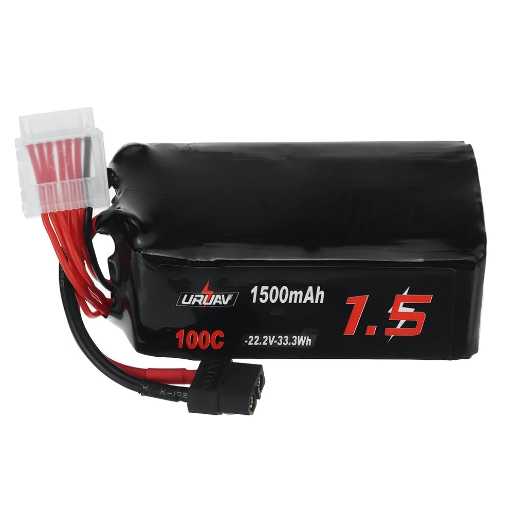 LinkMejor 22.2V 1500mAh 100C 6S LiPo Battery XT60 Plug for RC Drone