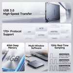 LinkMejor DLA-16 Plus DLA-32 Plus USB 3.0 High-Speed Analyzer 1GHz Sampling Rate 4Gbit Memory 16CH 32CH 170+ Protocol Decoders