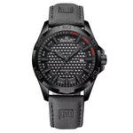 LinkMejor Men Casual Sport Watch Calendar Quartz Wrist Watch Waterproof Shock Resistant Men Watches Leather Strap