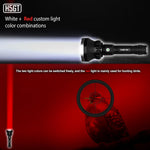 LinkMejor H5GT 2000lm 1000m Multi-Color Flashlight High-Performance Long-Range Searching LED Torch High-Power Infrared Tactical Flashlight for Night Observation Tactical Tasks