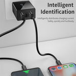 LinkMejor 30W 3-Port USB Charger 3USB-A QC3.0 2.0 Fast Charging Wall Charger Adapter EU Plug for iPhone 16 15 Pro 14 13 Pro Max for Samsung Galaxy Z Flip6 for Xiaomi 15pro for Huawei Mate XT