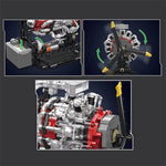 Mould King 10211 Technical Engine Toys Motorized Radial Aviation Engine Building Block Assembly Engine Set 1147PCS Kids Christmas Gift