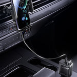 SD06 66W Fast Magnetic Wireless Car Charger Holder Built-in 70cm Retractable Cable 15W Wireless Charging Infrared Sensor Auto Open and Close Car Air Vent Mount Bracket for Smartphone for iPhone 16 Pro Max 15 Pro 14 13 for Huawei Pura X for Xiaomi 15 Ultra