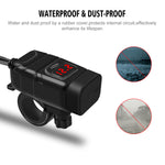 12V-24V QC3.0 Motorcycle USB Charger Adapter with Switch Voltmeter Socket Motor Charger Waterproof For Phone GPS