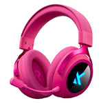 LinkMejor X9 Gaming Headset bluetooth Headphone 53mm Large Drivers 7.1 FPS Surround Sound 2000mAh Battery 15ms Low Delay Soft Protein Leather Earmuffs 2.4G Wireless Headphones with External Noise Cancelling Microphone