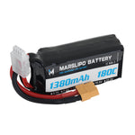 LinkMejor 11.1V 1380mAh 180C 3S Lipo Battery XT60 Plug for RC Drones
