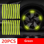 Car Wheel Hub Reflective Stripes Door Handle Safety Warning Sticker Car Warning Tape Automobile Sticker for Car Motorcycle Bike