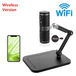 50X-1000X Wireless Digital Microscope Handheld USB HD Inspection Camera with Flexible Stand for Phone PC