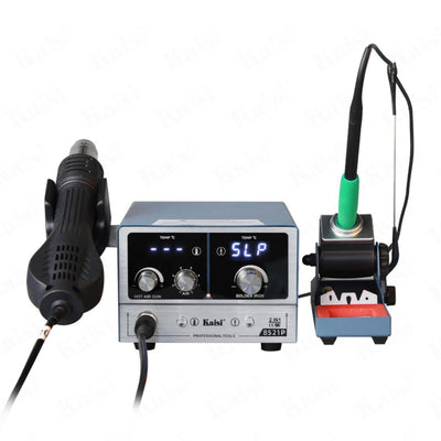 Kaisi 8521P 2 in 1 Soldering Rework Station 800W Hot Air Gun and Soldering Iron Kit with Digital LED Display for Electronics Repair