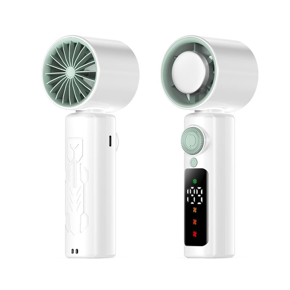 Tevorex 4000mAh Handheld Cooling Fan 199 Gears Speed Adjustable Long Battery 2-In-1 Rechargeable Portable Desktop Fan with LED Display for Indoor Outdoor
