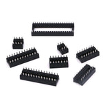 122Pcs IC Socket Assortment Kit 2.54mm Pitch 6-40 Pin DIP Sockets for PCB Prototyping and Breadboard Projects
