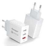 LinkMejor 30W 3-Port USB Charger 3USB-A QC3.0 2.0 Fast Charging Wall Charger Adapter EU Plug for iPhone 16 15 Pro 14 13 Pro Max for Samsung Galaxy Z Flip6 for Xiaomi 15pro for Huawei Mate XT