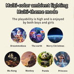 LinkMejor AICK1 Smart AI Alarm Clock 2.8 Inch Screen AI Voice Assistant Multi-Language Support Pomodoro Timer Colorful Ambient Light Fun MushroomHead Design