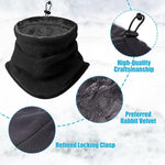 LinkMejor 1pc Winter Thickened Fleece Outdoor Cycling Scarf, Warm Neck Gaiter, Windproof Dust Mask, Polar Fleece Neck Cover