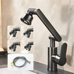 Universal G1/2 Hot and Cold Rotating Faucet 1080 Degree Rotation Copper Material Dual Mode Output Lift Type for Kitchen Bathroom Optional