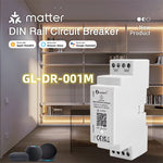 LinkMejor GL-DR-001M Matter Din Rail Relay Switch ON OFF Function WiFi App Voice Control 16A Max Housekeeping Appliance
