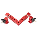 LinkMejor 2 Set Woodworking Precision Clamping Square L-Shaped Auxiliary Fixture Splicing Board Carpenter Square Ruler Woodworking Tool