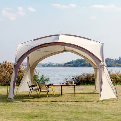 Xmund Travel Outdoor Large Space Sun Shelter Dome Tent Large Portable Camping Shelter Waterproof Windproof Sun Folding Tents Lightweight Tent Camp Equipment  for Outdoor Family Beach Hiking