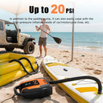 20PSI Electric SUP Air Pump 120W High Pressure Portable Air Inflator Deflator Quick Inflation with Auto-Off 12V DC for Stand Up Paddle Boards Boats Car Tires