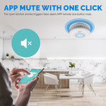 Tuya Smart WiFi Smoke Detector Long Battery Audible and Visual Alarm APP Remote Control 2.4G Wireless Home Kitchen Shop Fire Sound Alarm Sensor
