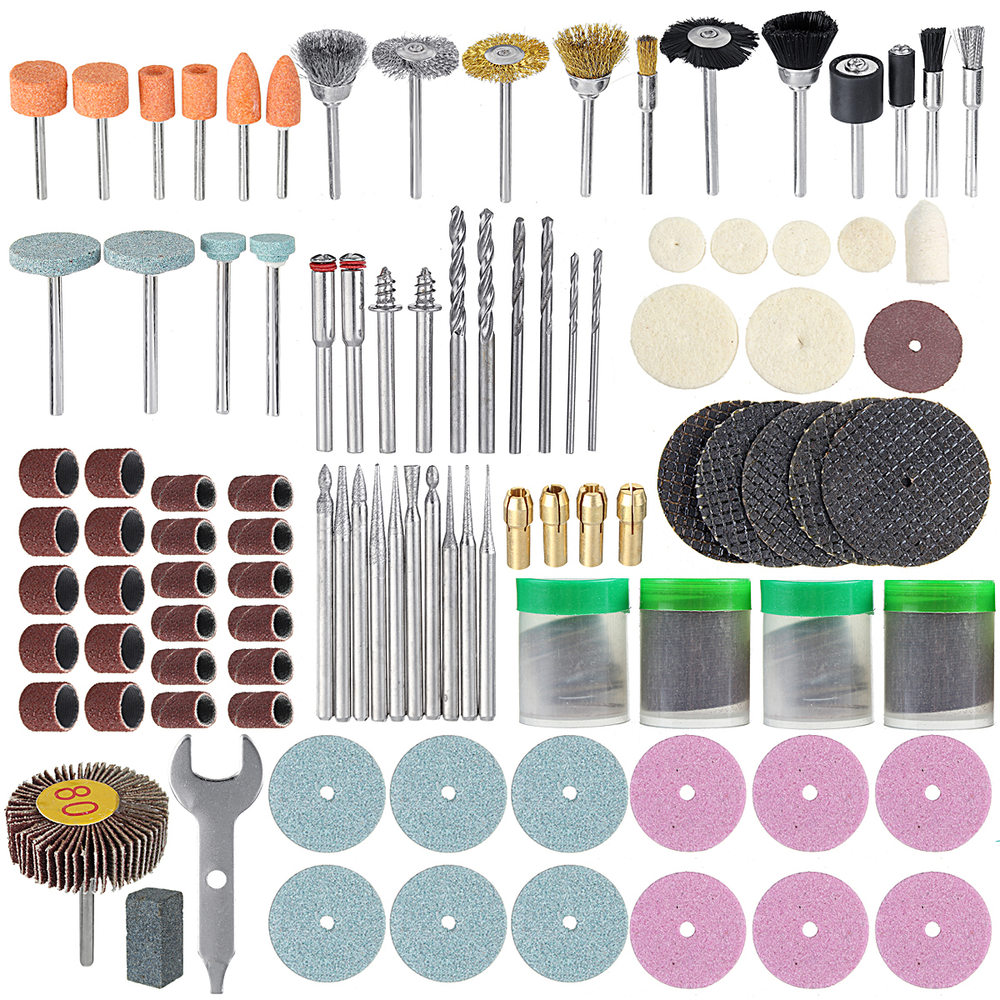 105PCS/161PCS Abrasives Accessories Abrasive Tools Wood Metal Engraving Electric Rotary Tool Accessory for Dremel Bit Set