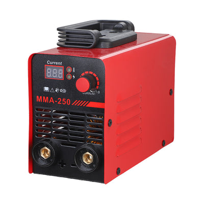 MMA-250 Portable Inverter Welding Machine 220V Single Phase 60 Percent Duty Cycle 25-250A Current Range Compact Design Advanced IGBT Technology Easy Arc Start