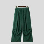INCERUN Men's Design Corduroy Loose Casual Elastic Pants