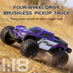 YH Toys YH18001 PRO RTR 1/18 2.4G 4WD 70km/h Brushless RC Car High Speed Pickup Off-Road Monster Truck LED Light Remote Control Vehicles Models Metal Diff Drive Shaft Toys
