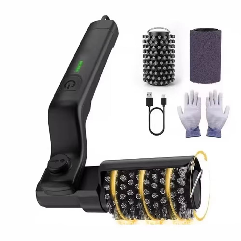 Tevorex Multifunctional Cordless Electric Grill Brush 3 Speeds Adjustable 180° Rotation 360° Guard 2600mAh Long Battery IPX7 Waterproof Rechargeable BBQ Grill Brush for Kitchen Camping Cleaning