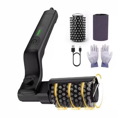 Tevorex Multifunctional Cordless Electric Grill Brush 3 Speeds Adjustable 180° Rotation 360° Guard 2600mAh Long Battery IPX7 Waterproof Rechargeable BBQ Grill Brush for Kitchen Camping Cleaning