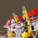 Xbert Brix 66139 RED ROCKET Restaurant Building Block Set 2447PCS 66141 Aerospace Building Block Set 1623PCS Brick Assembly Kit for Children's Gifts Creative Desktop Ornaments Toys